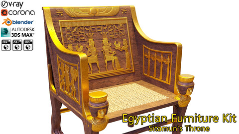 Egyptian Furniture Kit - Sitamun's Throne