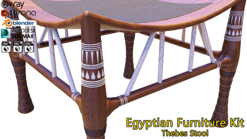 Egyptian Furniture Kit - Thebes Stool