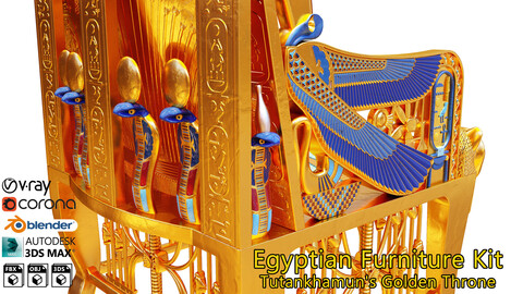 Egyptian Furniture Kit - Tutankhamun's Golden Throne