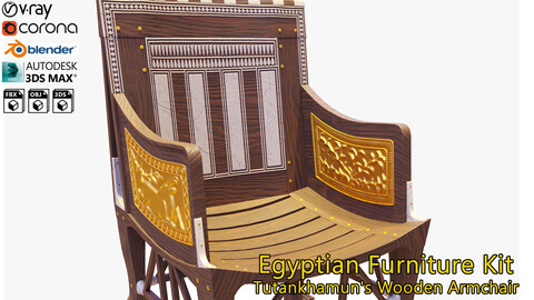 Egyptian Furniture Kit Tutankhamun's Wooden Armchair