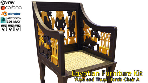 Egyptian Furniture - Yuya and Thuya Tomb Chair A