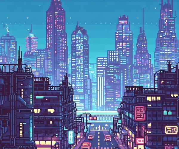 ArtStation - Pixellart Downtown | Artworks