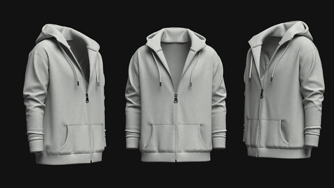 Front zip hoodie