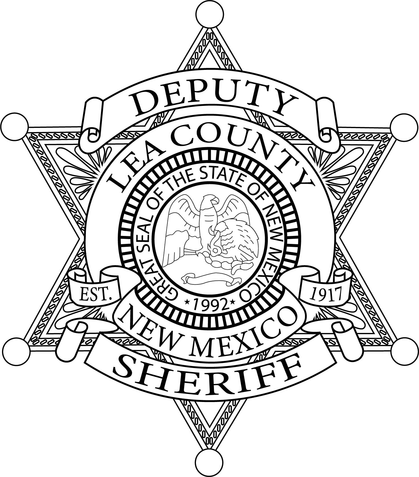 ArtStation - LEA COUNTY DEPUTY SHERIFF BADGE NEW MEXICO VECTOR FILE ...