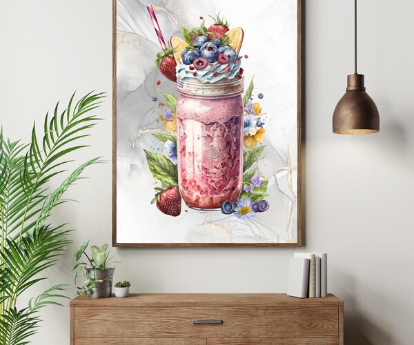 ArtStation - Watercolor Smoothies And Juices 20 | Artworks