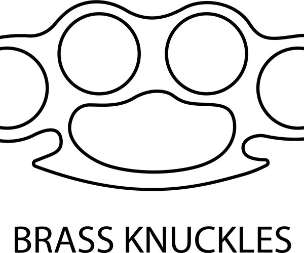 Brass Knuckles Black and White Graphic by Epic.Graphic · Creative Fabrica