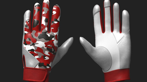 Baseball Batting Gloves 3d Model