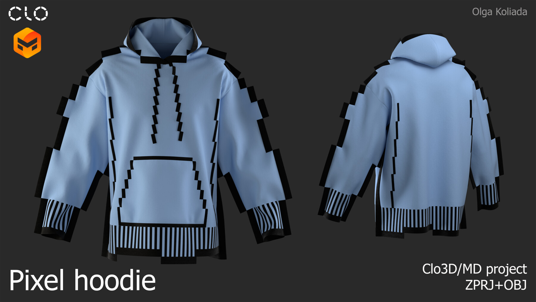 ArtStation - OFF WHITE COLLEGE JACKET MOCKUP for CLO3D and