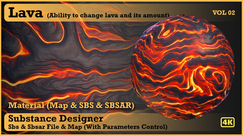 Lava - VOL 02 - Maps & SBS & Sbsar