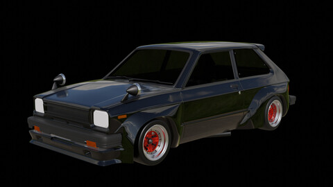 TOYOTA STARLET KP61 2door TS RACING model