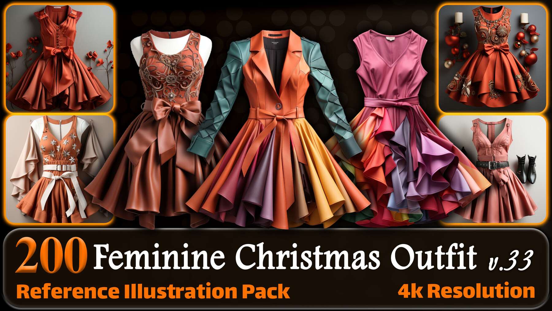 ArtStation - 200 Feminine Futuristic Outfit Reference Pack | 4K | v.28 |  Artworks