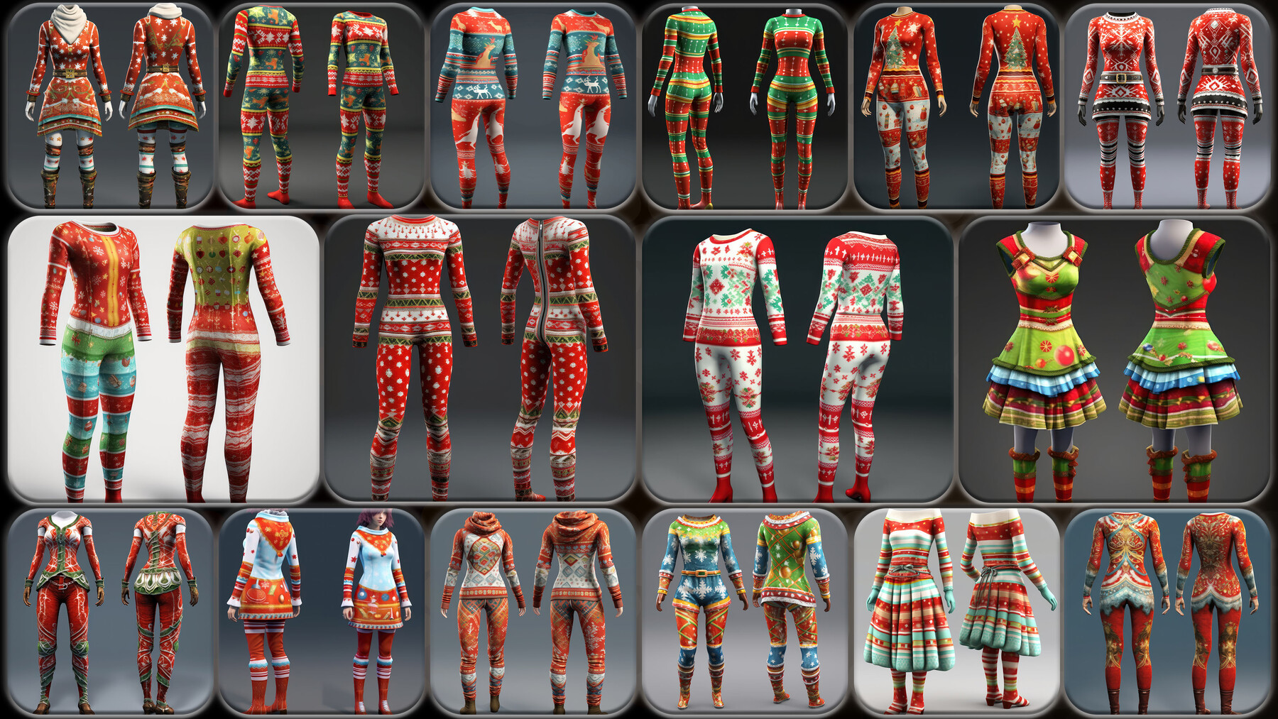 ArtStation - 200 Feminine Futuristic Outfit Reference Pack, 4K, v.28