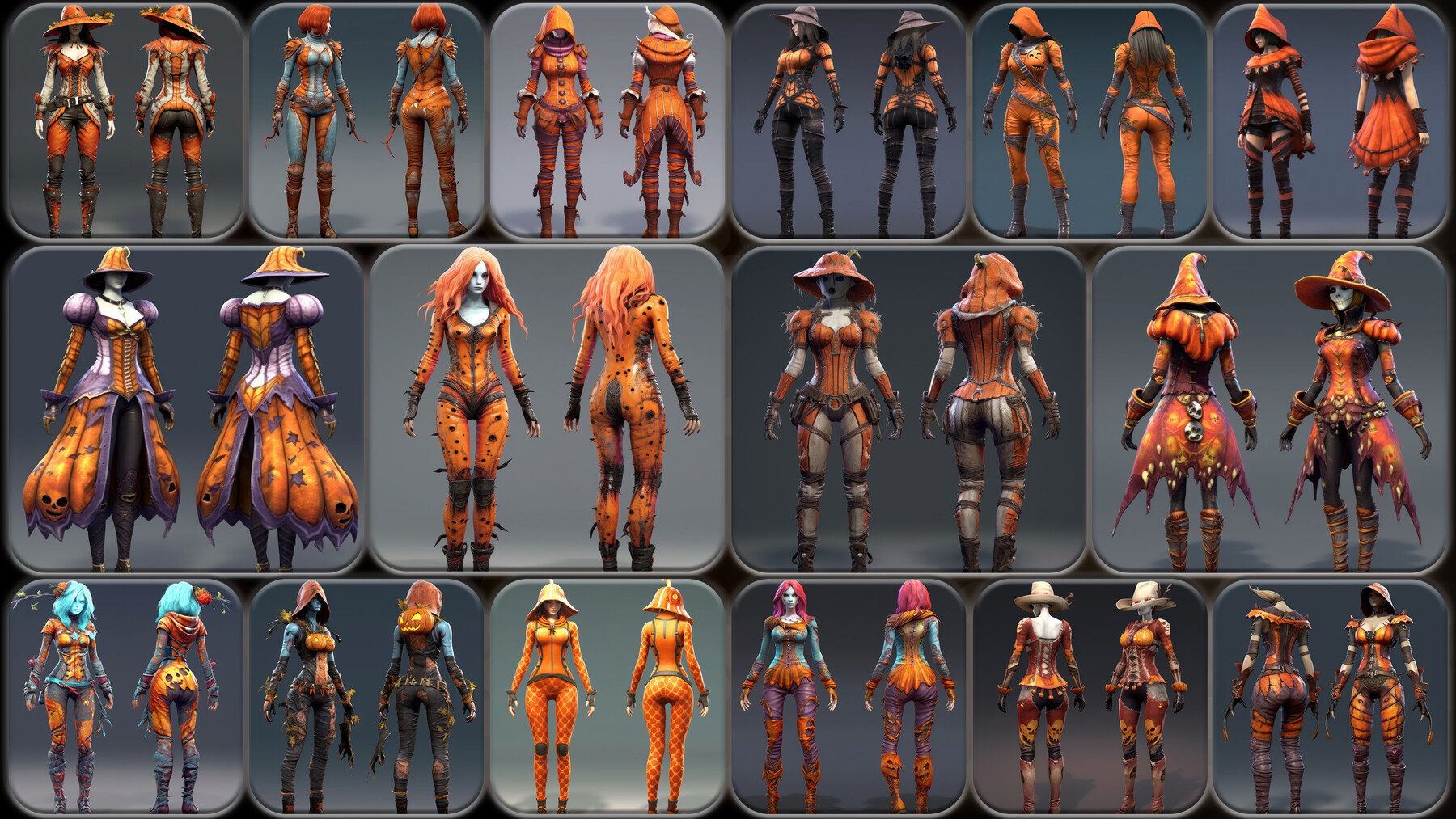 ArtStation - 200 Feminine Futuristic Outfit Reference Pack, 4K, v.28