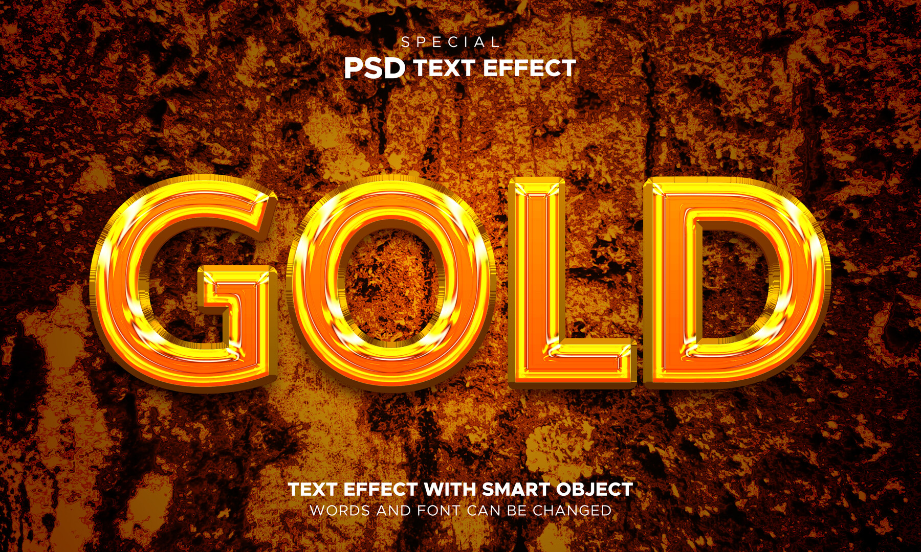 Artstation 3d Gold Psd Fully Editable Text Effect Layer Style Psd Mockup Template Artworks 8664