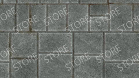 PavingStones Seamless Texture Patterns 2k (2048*2048) | PNG 10 | JPG 10 File Formats All Texture Apply After Object Look Like A 3D