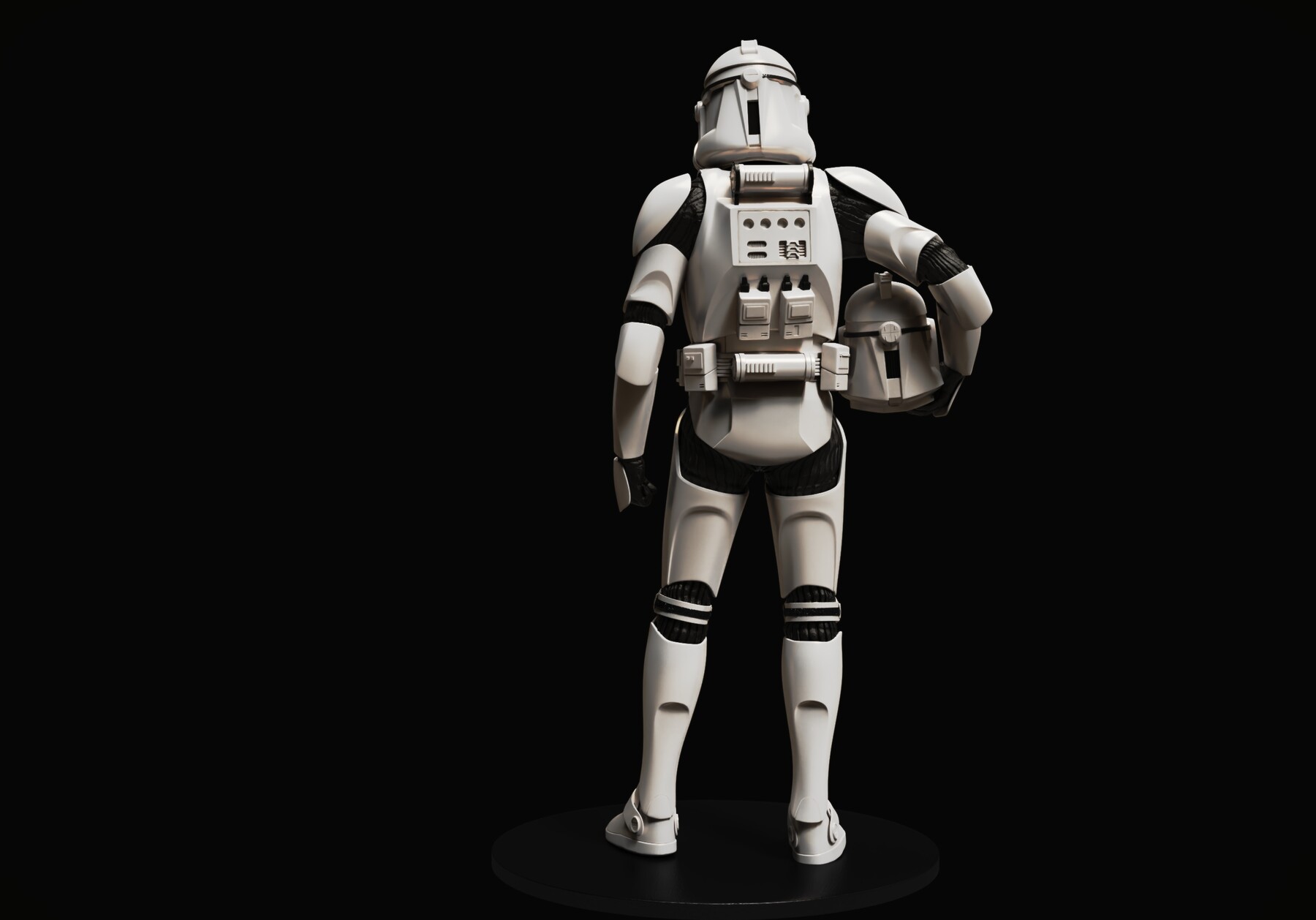 Star wars 3d printable clone trooper statues 3D model 3D printable