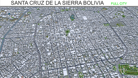 ArtStation Santa Cruz de la city Sierra Bolivia 3d model 50km