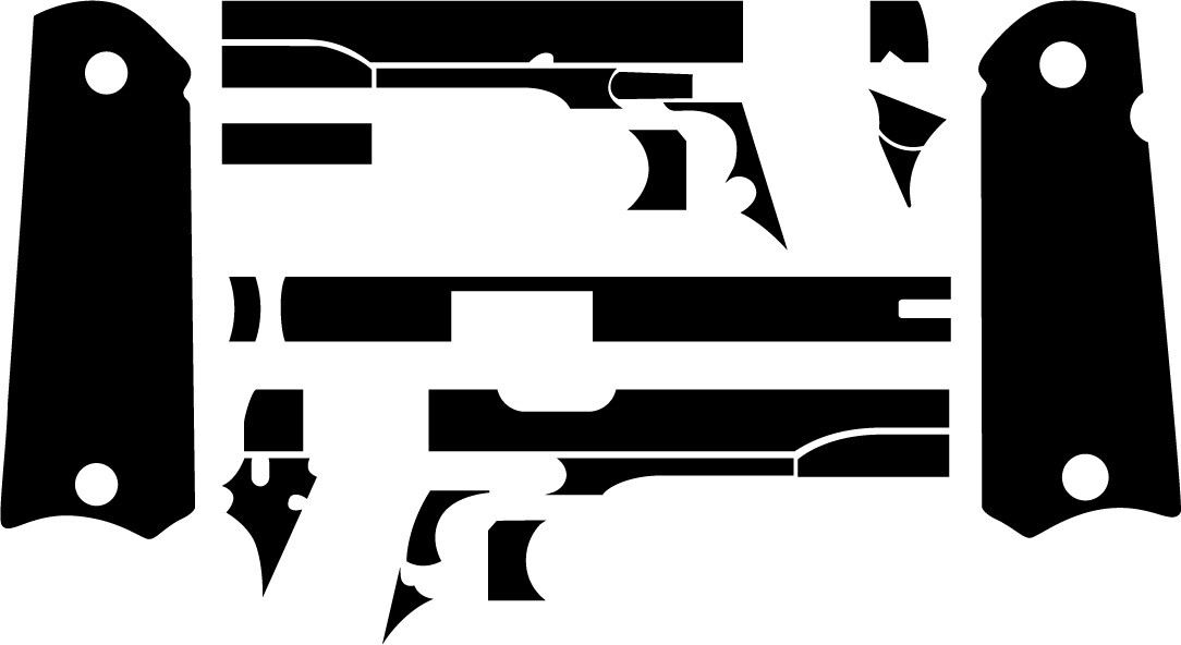 ArtStation - 1911 Gun engraving blank template vector, svg, dxf, laser  engraving, cnc cutting file