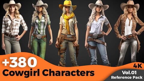 +380 Cowgirl Character Concept (4k)