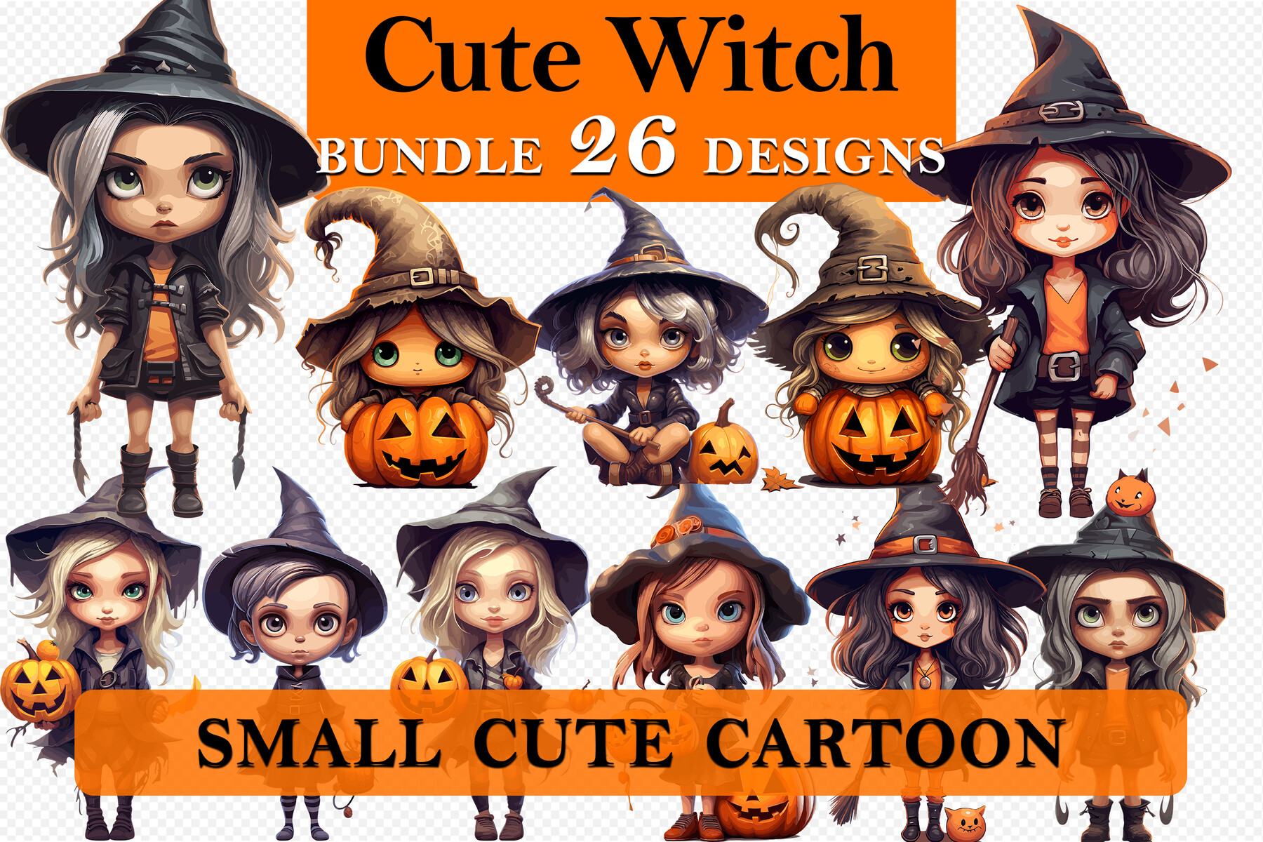cute cartoon witches