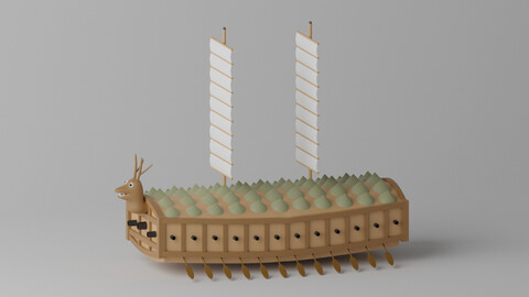 Korean Turtle Ship Geobukseon 3D model