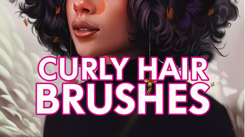 Curly Hair Brushes for Photoshop and Procreate