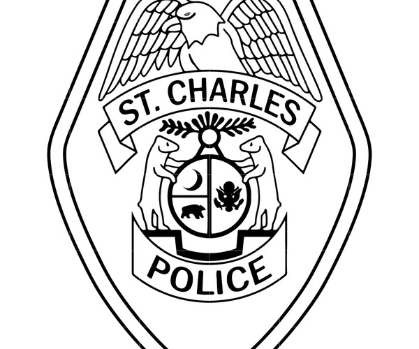 ArtStation - St Charles Missouri state Police Department badge line art ...