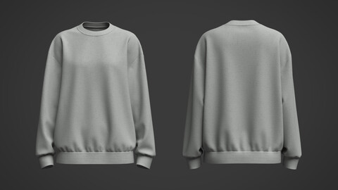 Womens Oversized Sweatshirt 3d Model 3D model