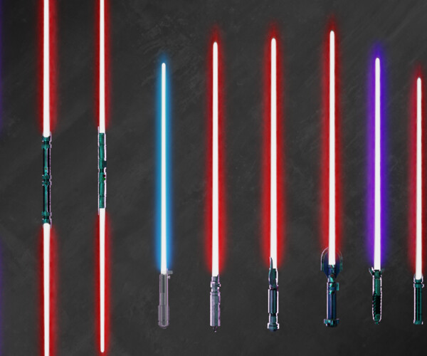 Artstation - 20 Realistic Lightsabers 3d Models With Textures 