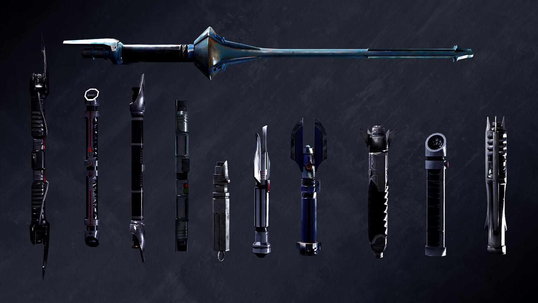 ArtStation - 20 Realistic lightsabers 3D Models with Textures | Game ...