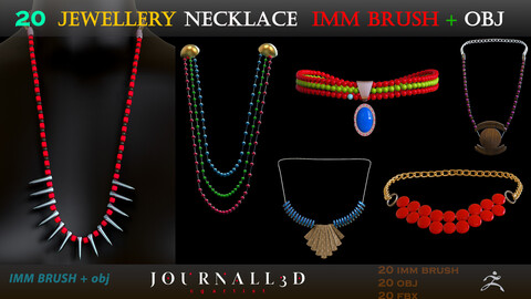 20 NECKLACE JEWELRY IMM BRUSH + 3DMODEL