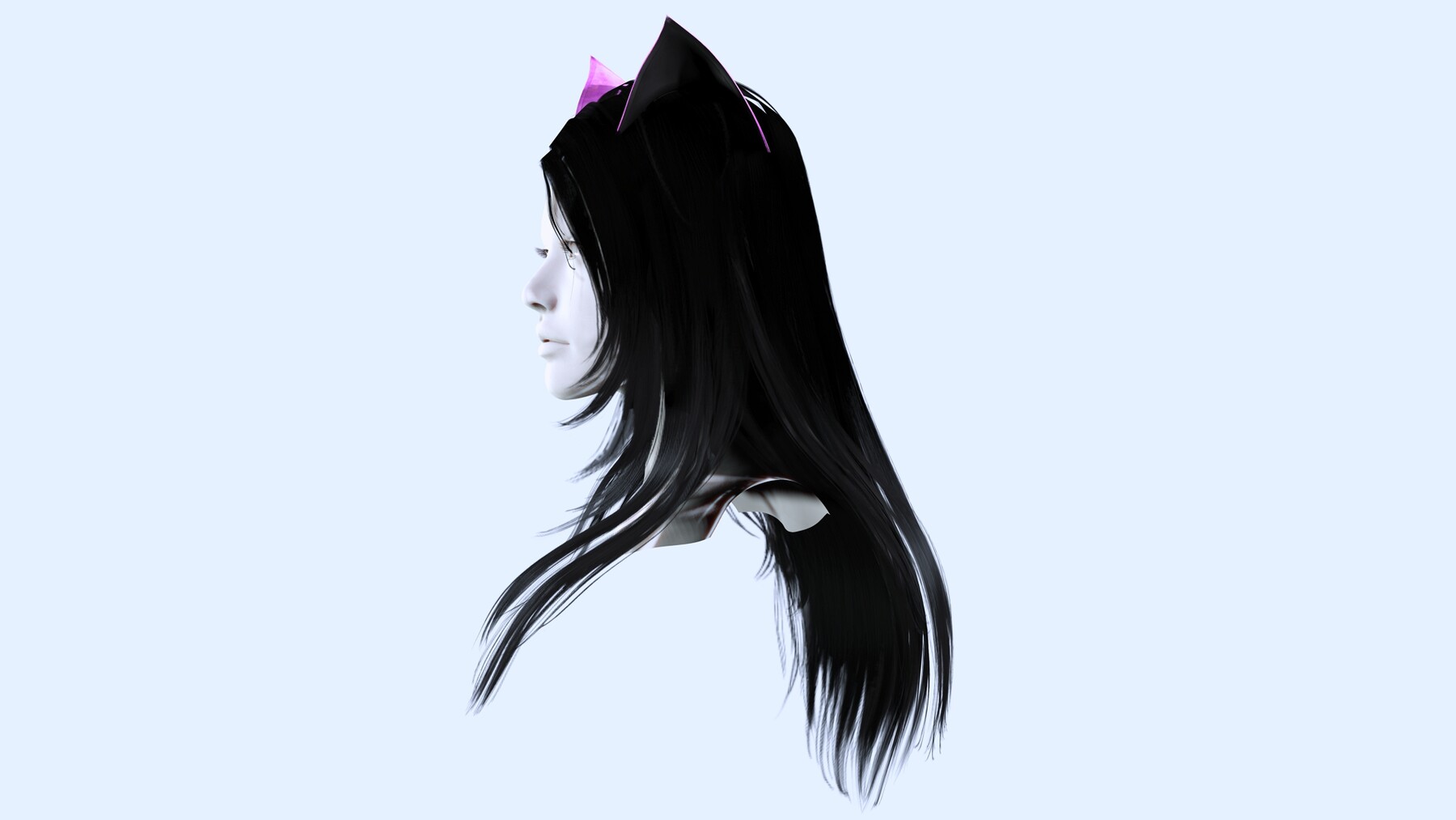 White Cat Ears Hairstyle - Roblox