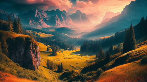 ArtStation - Vivid colors sunset landscape photography scenary | Artworks