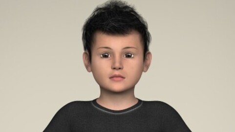 Realistic Little Boy 3D Character