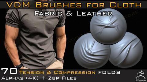 70 VDM Brushes Cloth Leather & Fabric Brushes _ 70 Alpha (4k)-Vol 02