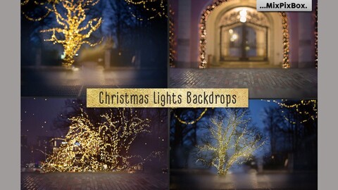 Christmas Lights Backdrops