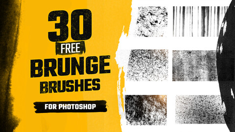 30 Grunge Brushes for Photoshop / FREE