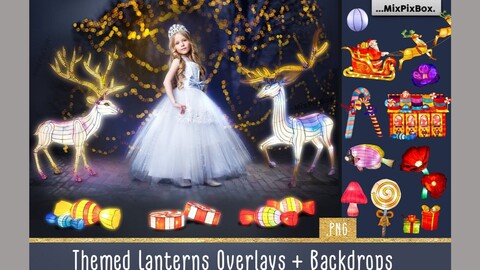 Themed Lantern Overlays and Backdrop