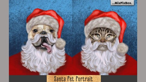 Santa Pet Portrait Backgrounds