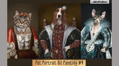 Pet Portrait Oil Background v.4