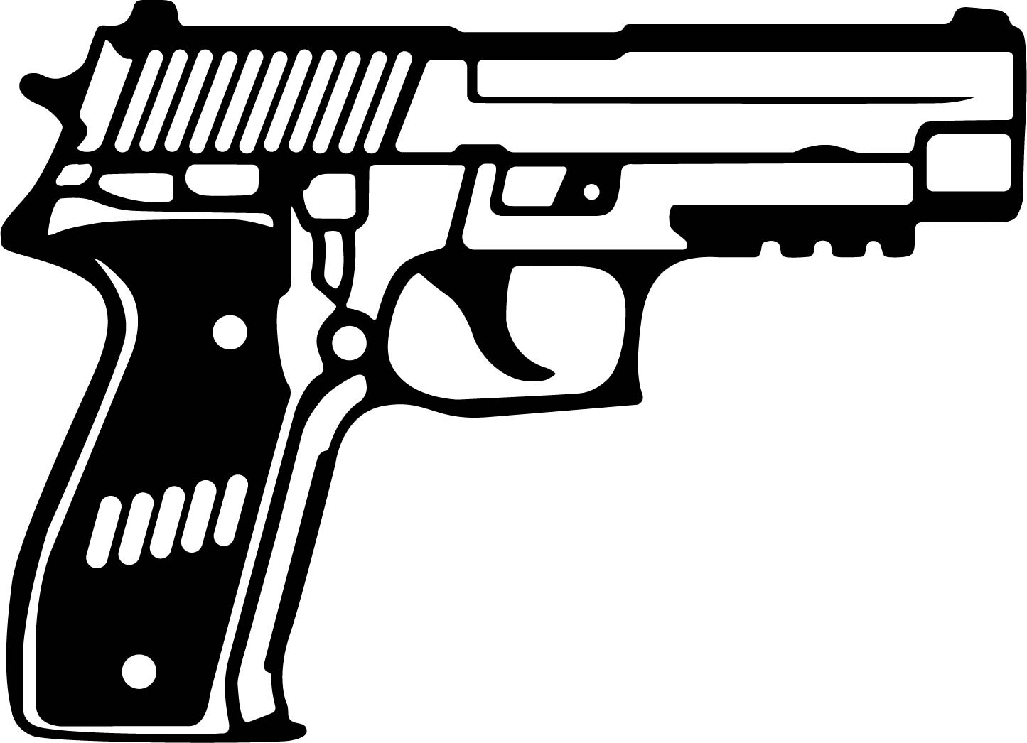 ArtStation - SIG SAUER P226 MK 25 GUN VECTOR FILE Black white vector ...