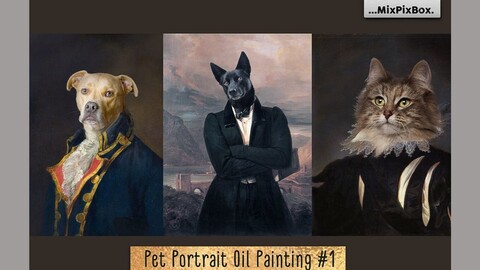 Pet Portrait Oil Background v.1