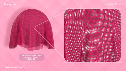 Knit Mesh Magneta Colored Fabric BCWMES02667