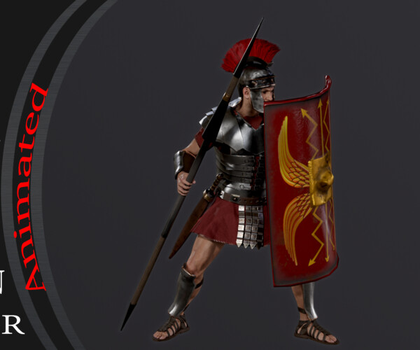 ArtStation - Roman Soldier A pose Low_poly character redy for games ...