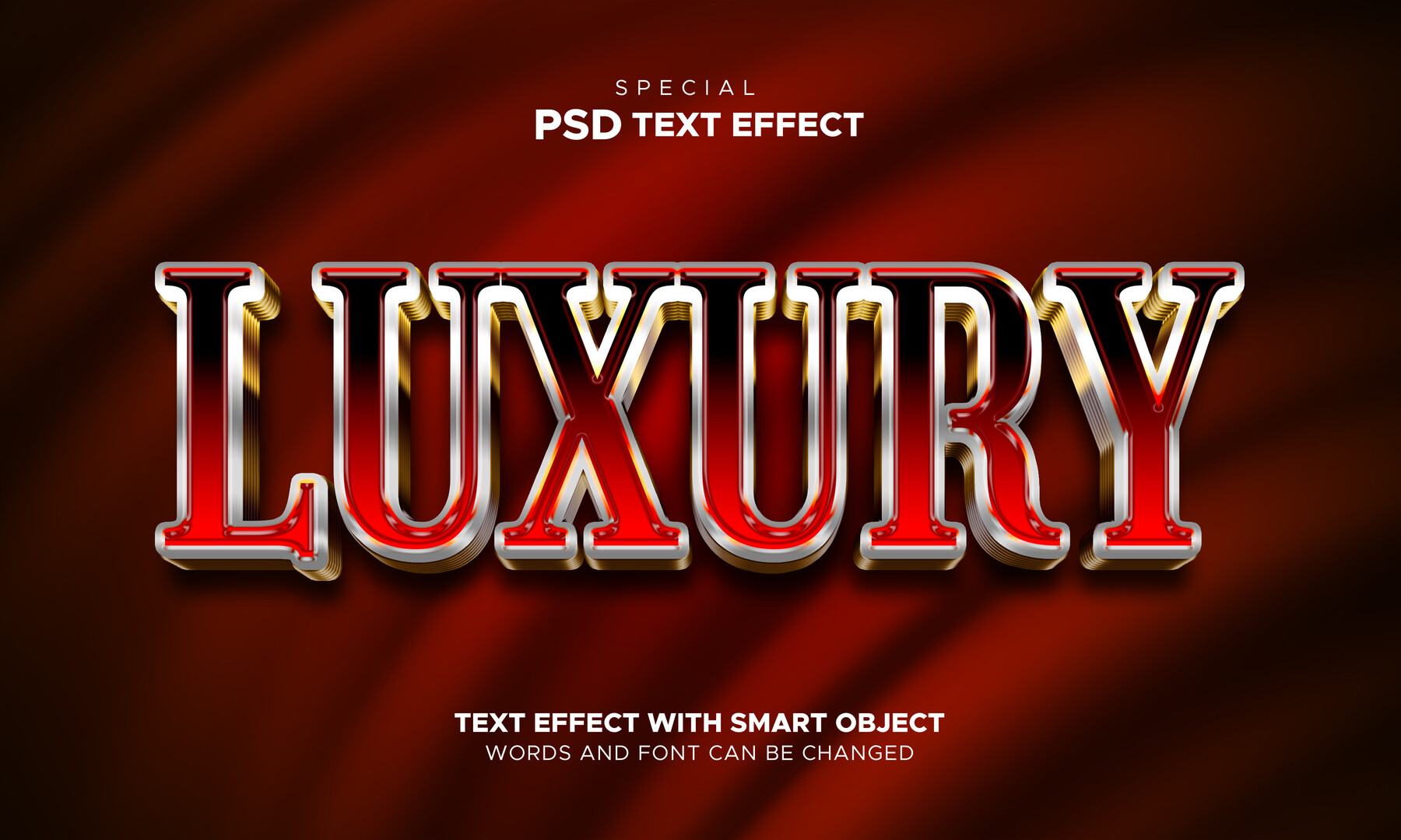 ArtStation - 3D Luxury. PSD Fully Editable Text Effect. Layer Style PSD ...