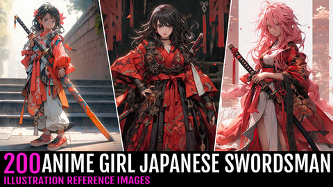 200 ANIME GIRL JAPANESE SWORDSMAN