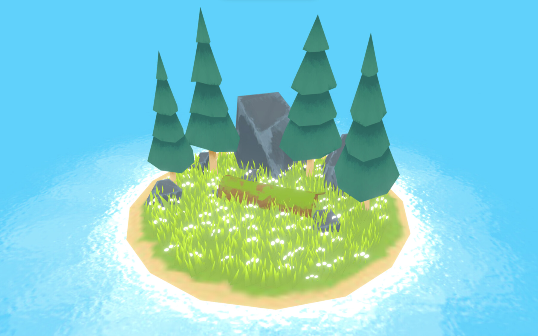 Artstation - Low Poly Stylized Game Environment - Cozy Island 