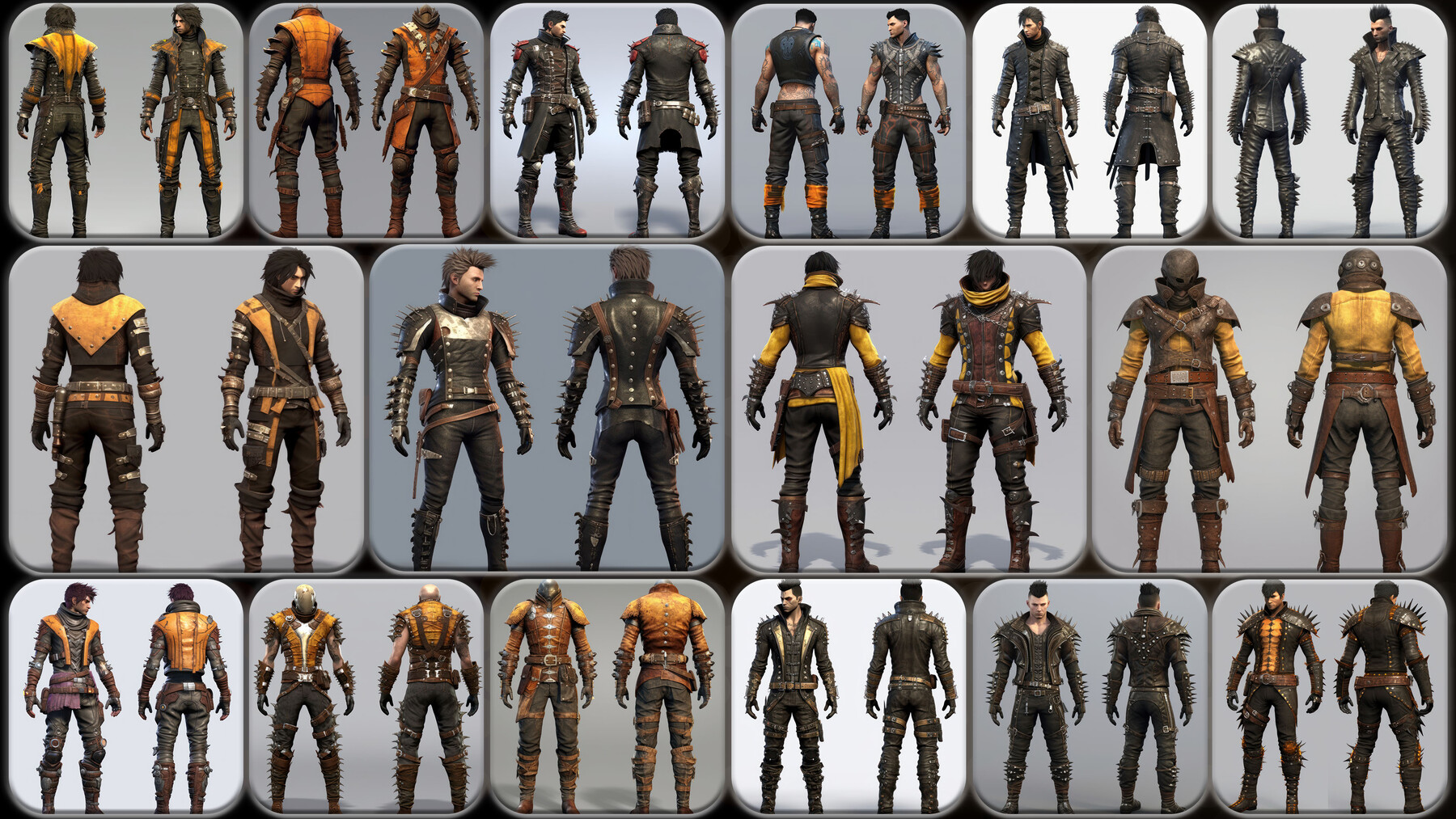 ArtStation - 200 Masculine Dungeonpunk Outfit Reference Pack | 4K | v ...