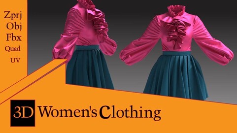 3D women's clothing