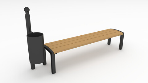 3D Model Bench Park 36